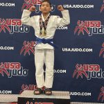 Northwood Elementary School student Mikhail Zulaev won two gold medals at the Youth Judo Championship on March 29-30 in Salt Lake City, Utah. Mikhail took gold in the Bantam 6 boys born in 2015, up to 35kg, division and the Bantam 6 boys born in 2015, up to 39kg, division. Courtesy photo
