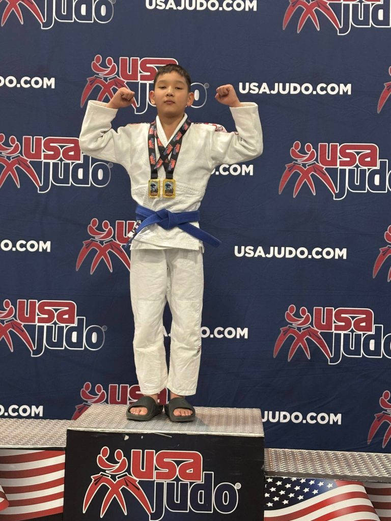 Northwood Elementary School student Mikhail Zulaev won two gold medals at the Youth Judo Championship on March 29-30 in Salt Lake City, Utah. Mikhail took gold in the Bantam 6 boys born in 2015, up to 35kg, division and the Bantam 6 boys born in 2015, up to 39kg, division. Courtesy photo
