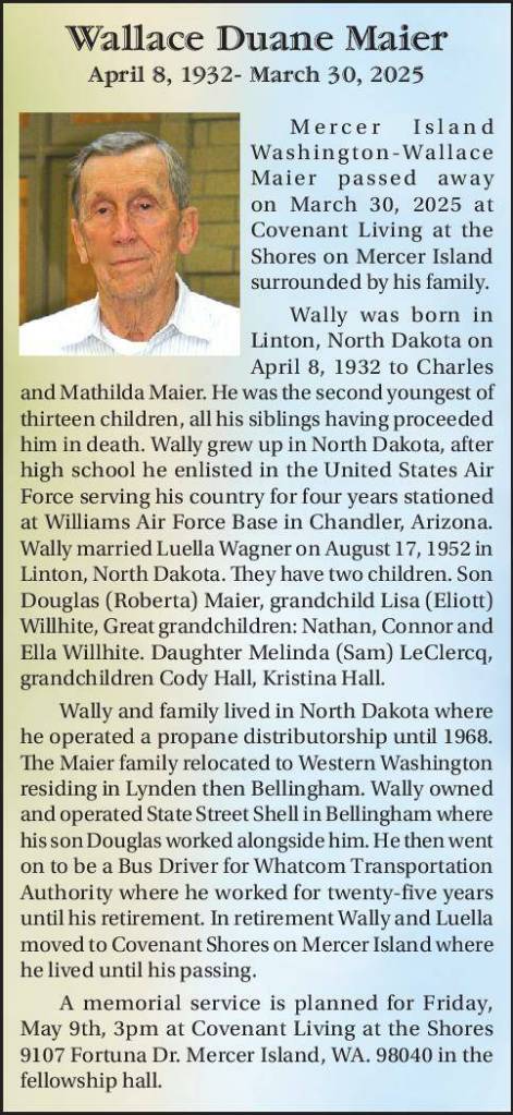 Wallace Duane Maier | Obituary