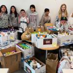 Northwood Elementary Schools student council-led donation drive for Marys Place collected 1,134 personal hygiene items. These donations will greatly support the important work of Marys Place, a nonprofit that runs three King County emergency family shelters. Northwood instructional coach and student council adviser Ethan Glemaker provided guidance and support in this endeavor, which included vital help from Northwood students and families. Photo courtesy of the Mercer Island School District