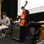 Mercer Island High Schools jazz combo: Jascha Silberstein, piano; Tristan Jay, guitar; Christian Sun, alto saxophone; Elliot Yaroslavsky, trumpet; Dino Hajdarpasic, bass; and Alanna Larson, drums. Andy Nystrom/ staff photo