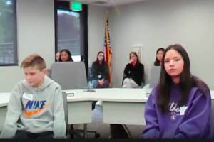 Screenshot from May 15 special meeting of the Mercer Island School Board, featuring comments from local students.