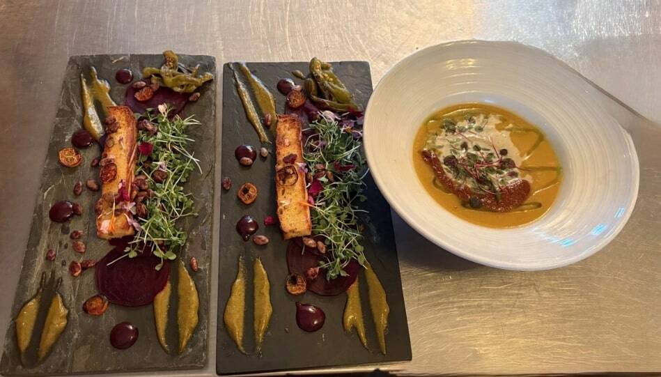 The Salad and Soup Courses at Mana in Leavenworth. Photo courtesy of Mindy Stern