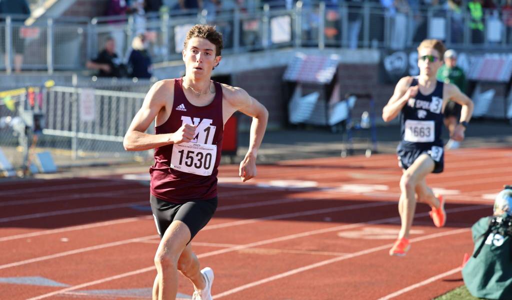 Owen Powell tears up the track at state. Photo courtesy of Scott Knoblich