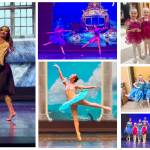 Pictured are: Cinderella (Isabella Sullivan) before and after her transformation; Cinderella and her Fairy Godmother (Petra Lanctot); Butterflies (left to right): Kenzie Vannatter, Anika Younggreen, Roop Walia, Quinn Laversegn and Hannah Chan; Roses (left to right): Scarlett Stangel, Brook Vannatter, Natalie Cahoon, Jillian Beeninga and Sky Vannatter; and Roses and Butterflies on stage. Courtesy photos