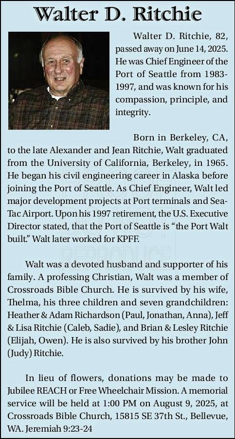 Walter D. Ritchie | Obituary
