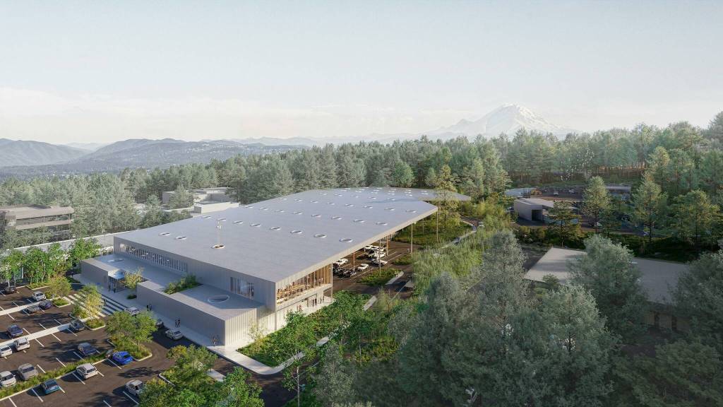 Heres a rendering of the Mercer Island Public Safety and Maintenance Facility. Photo courtesy of the city of Mercer Island