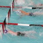 High school swimmers compete at Mary Wayte Pool in 2018. Reporter file photo
