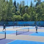 Pickleball players hit the courts at Luther Burbank Park. Photo courtesy of the city of Mercer Island