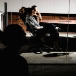 Trey McGee, foreground, watches The Double. Photo courtesy of Sarina Solem