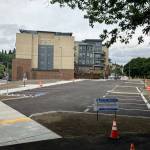 Mercer Islands Town Center Parking Area is now open at the end of East Sunset Highway at the site of the former Tullys Coffee building. Photo courtesy of the city of Mercer Island