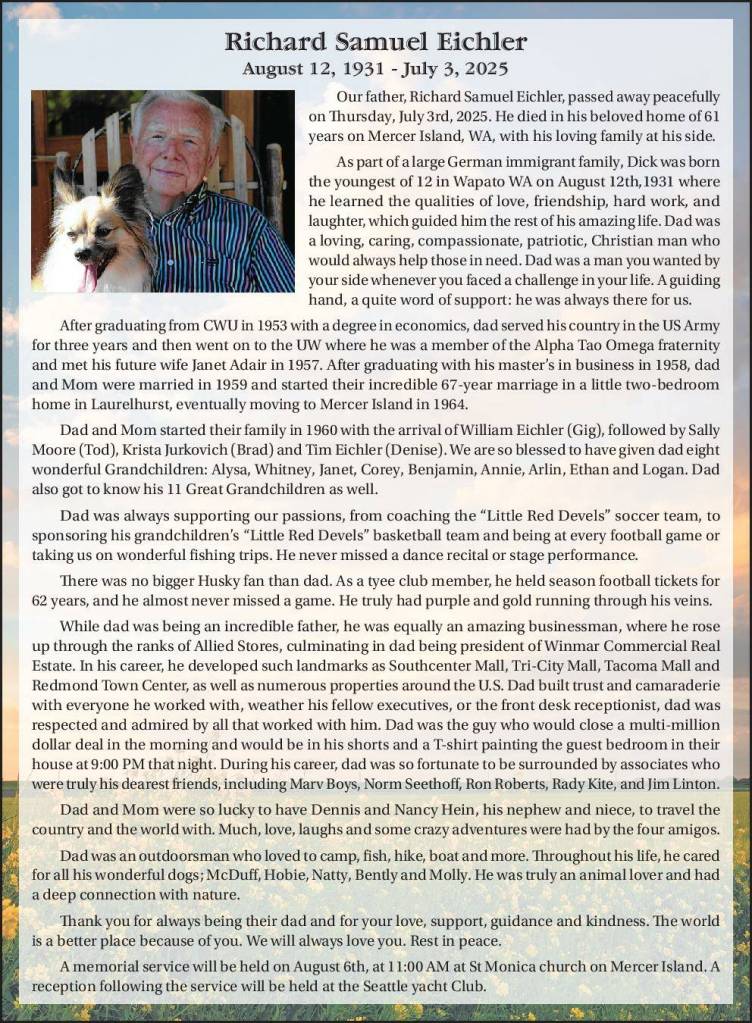 Richard Samuel Eichler | Obituary