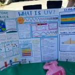 Pictured is Kate deStwolinskis sun safety awareness poster at Summer Celebration last month. Courtesy photo