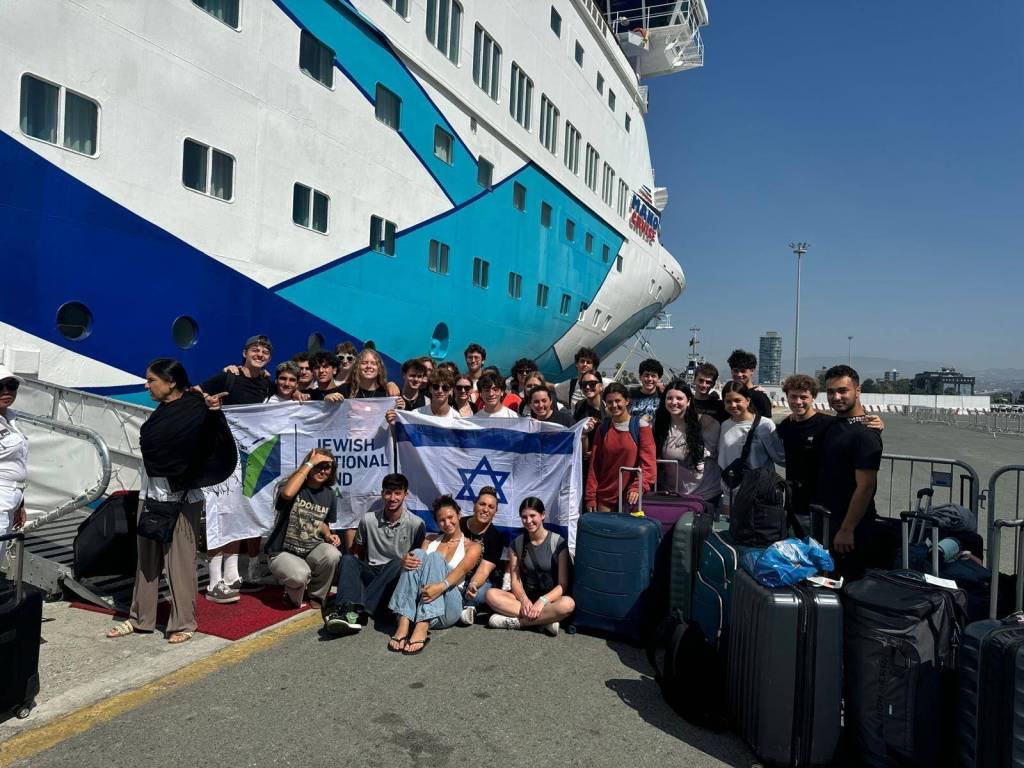 The Muss students were evacuated from Israel on a boat to Cyprus. Photo courtesy of JD Krebs
