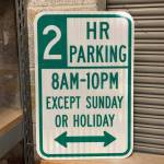 Pictured is how Mercer Island Town Center on-street parking signs will read this fall. Photo courtesy of the city of Mercer Island