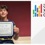 Mercer Island High Schools Isaiah Kopelovich displays his championship Washington State Stock Market Game certificate. Photo courtesy of the Mercer Island School District