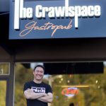 The Crawlspace Gastropub co-owner Jason Farrish stands in front of the Mercer Island restaurant. Courtesy photo