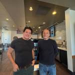 From left, Luis Conde and João (John) Boff at Mercer Islands Kitanda Brazilian eatery. Andy Nystrom/ staff photo