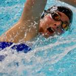 Mercer Island High School freshman Mia Weil competes in the freestyle. Photo courtesy of Kara Lucas