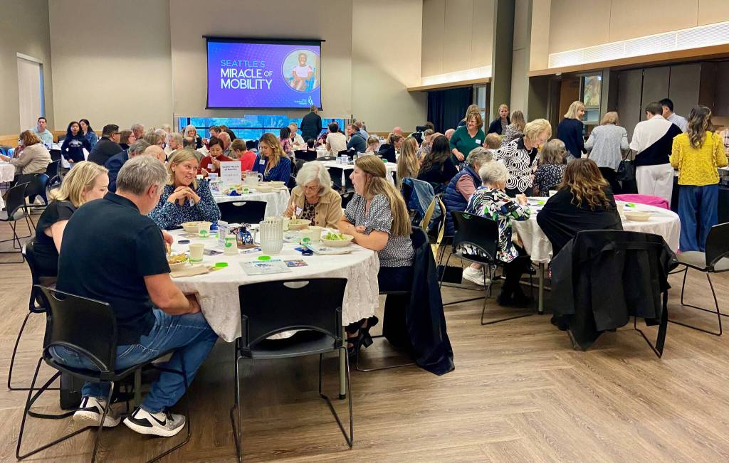 Attendees gather at last years event. Courtesy of Free Wheelchair Mission