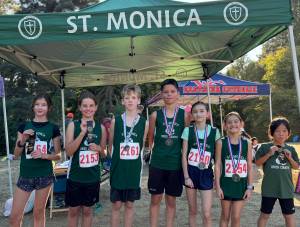 Left to right: Kathryn Vallis - 6th grade girls (8th place); Eva Quinn- 4th grade girls; Max Kuhn - 6th grade boys (4th place); Callum Quinn - 6th grade boys (3rd place); Lily Augustine - 5th grade girls (2nd place); Kalyna Tsai - 4th grade girls (1st place); Myra Yau- 1st grade girls (15th place). Courtesy photo