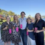 From left to right: Five of the seven Mercer Island Rowing Club board members Lauren Alexander, founder and president; Jessica Apodaca, co-vice president; Matt Hall, treasurer; Diane Tien, general board member; and Shannon Leversedge, co-vice president, gather at the clubs inaugural fundraiser on Oct. 5 at the Mercer Island Beach Club. Courtesy photo