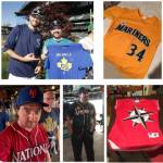 Mercer Islander Daniel Carroll is pictured with some of the items that were recently stolen from his storage locker. In one photo, hes pictured with former Seattle Mariners pitcher James Paxton, Big Maple, and an autographed shirt that was swiped. Courtesy photos