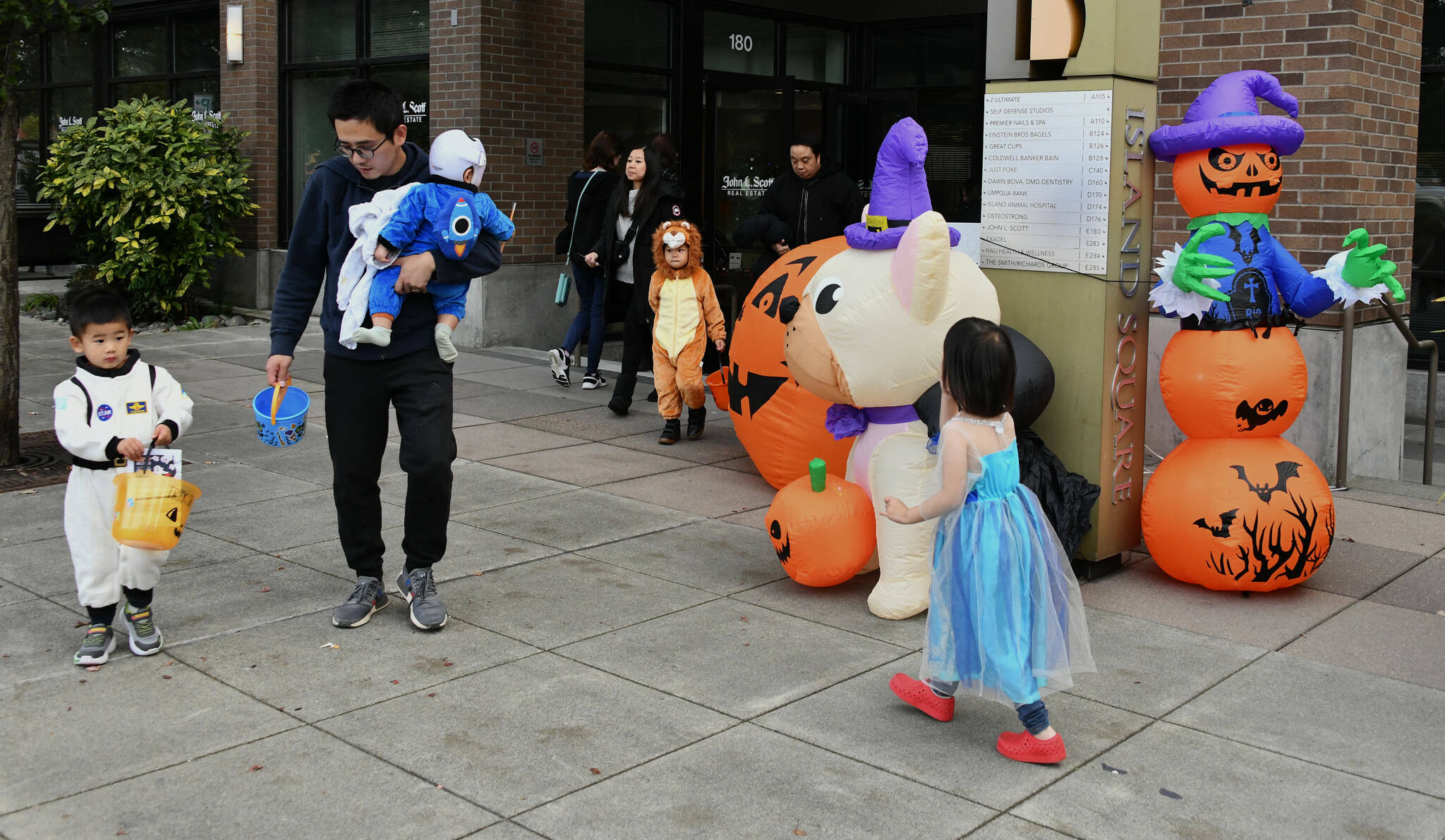 Mercer Island Parks and Recreation and Mercer Island Chamber of Commerce will present Trick or Treat in Town Center with participating businesses from 3:30-5:30 p.m. on Oct. 31. Trick-or-treaters can look for the ghost decal in the businesses windows. A map and listing of businesses can be found at: <a href="http://www.mercerisland.gov/halloween" target="_blank">www.mercerisland.gov/halloween</a>. Pictured are participants in last years event. Reporter file photo