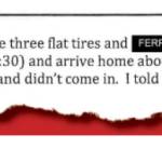 An excerpt from school records showing how Curtis responded to school administrators when asked why he was seen leaving a school event in a students car. The students friends had followed them, and said her empty car was seen outside his apartment.