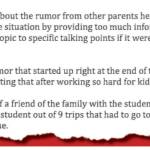 An excerpt from an interview conducted on July 11, 2011 by former Principal John Harrison with former English teacher Curtis Johnston regarding concerns that the school had received that the teacher was in an inappropriate relationship with a student.