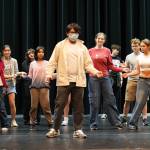 Huashan Tiger Yang and ensemble during Mercer Island High School dramas Mean Girls rehearsal. Photo courtesy of Kelly Goto