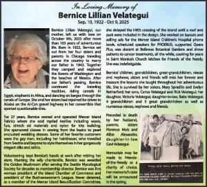 Bernice Velategui | Obituary