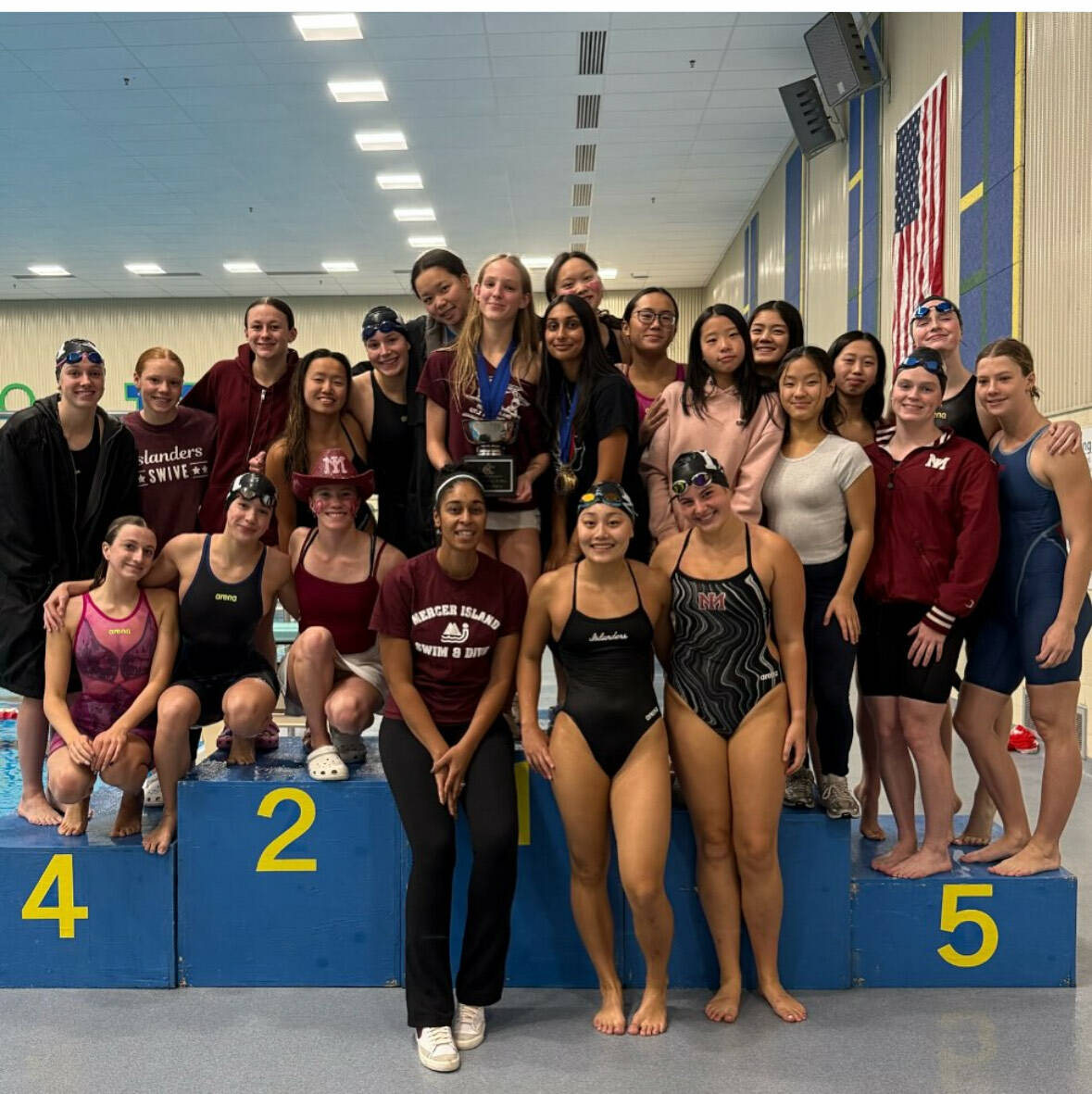 Mercer Island High Schools girls swim and dive squad. Courtesy photo