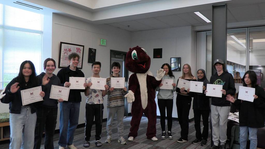 At the end of the first quarter, Mercer Island High School has announced its Snailblazers. This award recognizes three students from every grade level for their dedication and commitment to MI. The Snailblazer award is the schools version of Students of the Quarter. Teachers, administration and staff wanted to recognize the good work they are seeing in and around the school, hence this award. These students exemplify responsibility, perseverance, curiosity, integrity and community. Ninth-grade students: Lisa Ma, Lucas Oakes and Katie Wellwood; 10th-grade students: Tessa Goldsmith, Allyson Gonzalez and Leah Petett; 11th-grade students: Aiden Hockenstein, Marjan Bibi and Shiri Danielli; and 12th-grade students: Pilar Bousono, Gavin Fukano and Ronan Buckley. Not pictured: Pilar Bousono and Shiri Danielli. Photo courtesy of the Mercer Island School District