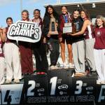 Mercer Island High Schools girls 3A state champion track and field team. Photo courtesy of Scott Knoblich