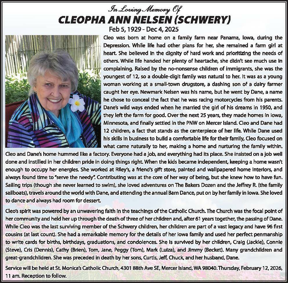 Cleopha Nelsen | Obituary