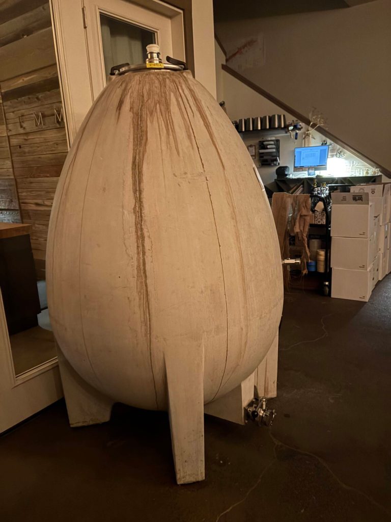 Analemmas concrete wine casks from France.