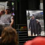 Geoff Graves, right, listens to a speaker at the memorial. Andy Nystrom/ staff photo