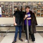 From left to right at the 2024 Mercer Island High School Future Islander Night: Alec Martin and Colin Dowdy with the drama department. Reporter file photo