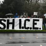 Mercer Islanders led an anti-ICE protest from 3-4 p.m. on Jan. 11 at Island Crest Way and SE 40th Street. Andy Nystrom/ staff photo