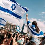 Muss students celebrate the return of the remaining living hostages outside Beilinson Hospital in Peta Tikva. Photos courtesy of Joseph Krebs