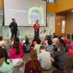 Mercer Island Police Department school resource officer Olivia Phan recently visited second-graders at Northwood Elementary School in connection with their literacy unit titled Government at Work. Officer Phan spoke with students about the education and training required to become a police officer, the work that she does to support a safe Mercer Island community, the gear she uses to do her job and the ways that second-graders can be safe. The Mercer Island High School graduates visit was on National Law Enforcement Appreciation Day, Jan. 9. Photo courtesy of the Mercer Island School District