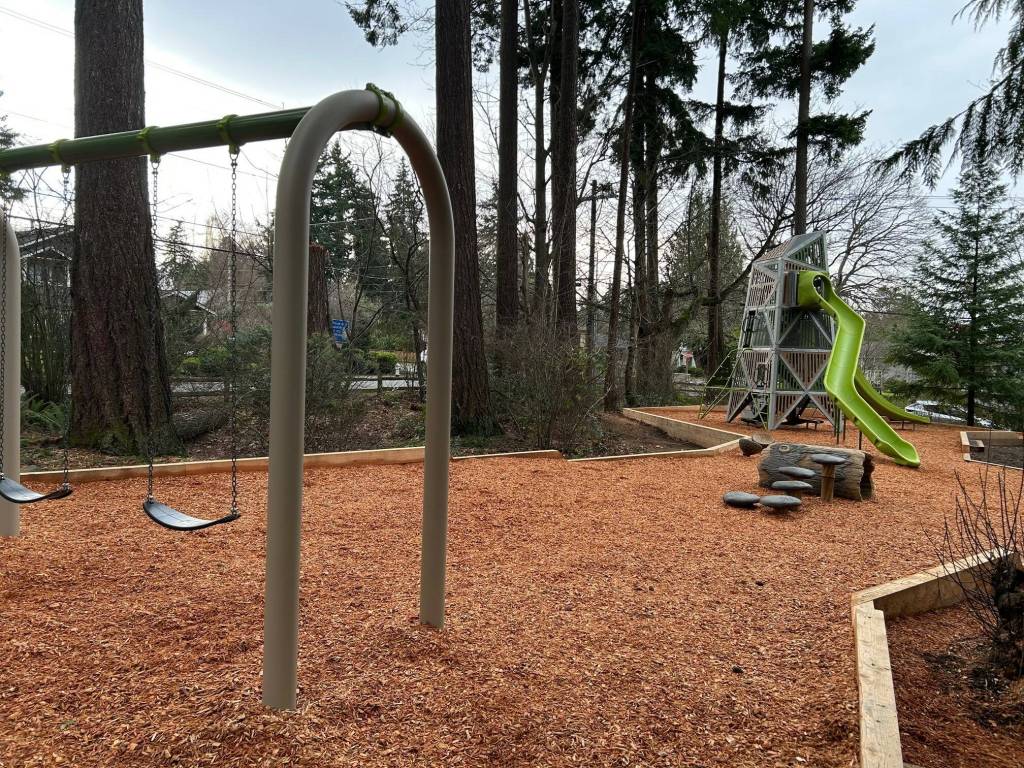 The First Hill Park new playground is now open at 2975 72nd Ave. SE. Photo courtesy of the city of Mercer Island