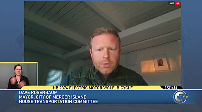 Mercer Island Mayor Dave Rosenbaum testified in support of HB 2374. Courtesy photo