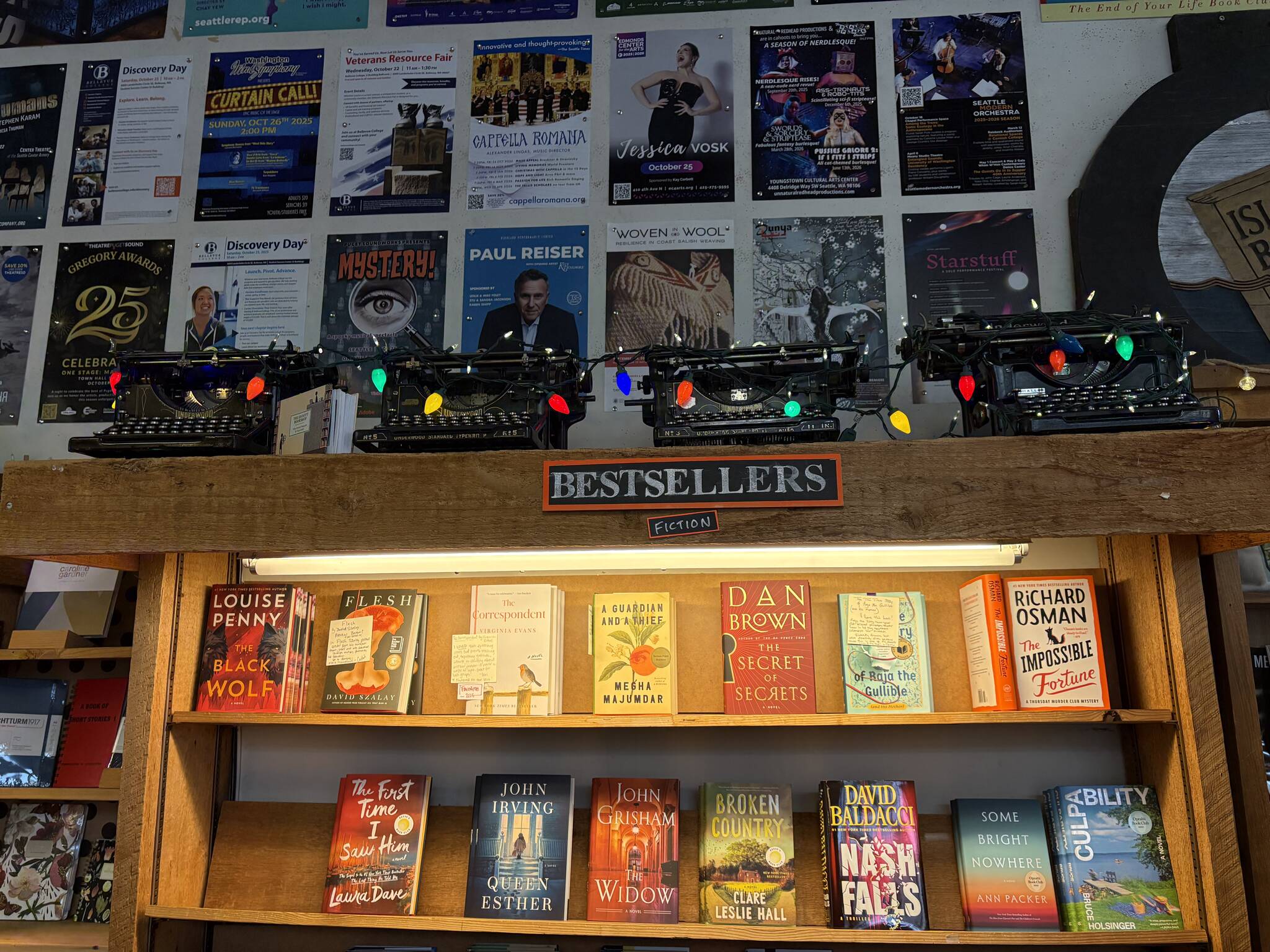 Underwoods above the bookcase. Photo by Mindy Stern