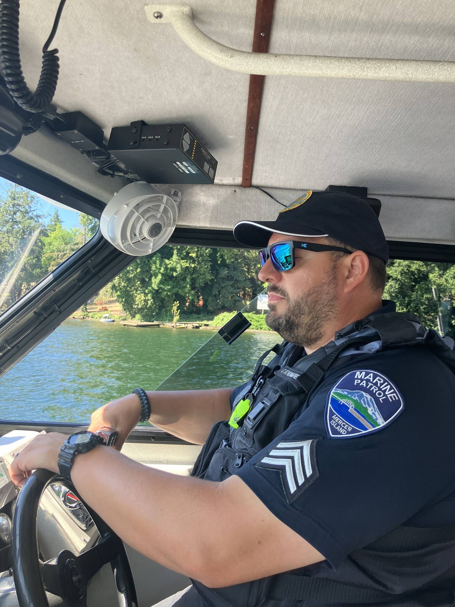 Mercer Island Police Department Sergeant Chad Schumacher was recently honored with the 2025 Washington State Recreational Boating Safety Marine Law Enforcement Officer of the Year. This prestigious state award is in recognition of his outstanding contributions to the Mercer Island Police Departments Marine Unit and his dedication to recreational boating safety. His exemplary service reflects the high caliber of public safety professionals serving our community on both land and water, the city said. Photo courtesy of the city of Mercer Island