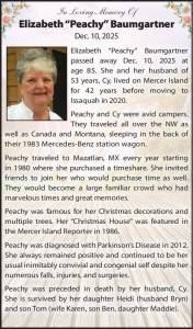 Elizabeth Baumgartner | Obit