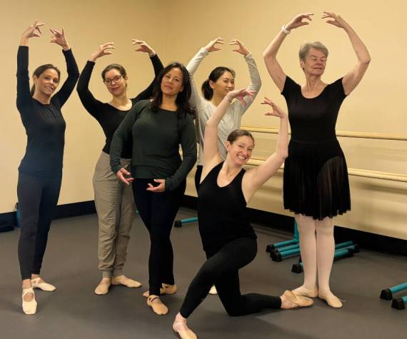 <p>Creation Dance Studio instructor Miriam Landis pictured with students. Photo by Perris Larson/For the Reporter</p>