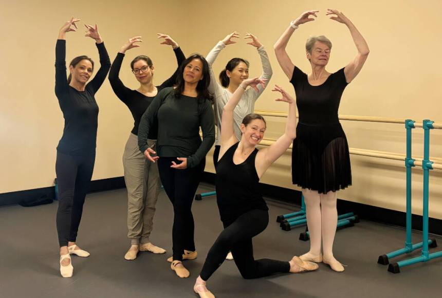 <p>Creation Dance Studio instructor Miriam Landis pictured with students. Photo by Perris Larson/For the Reporter</p>
