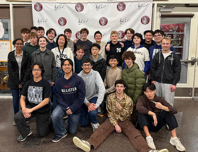 Mercer Island High School band students that took part in the Eastshore Solo and Ensemble Contest. Photo courtesy of the Mercer Island School District